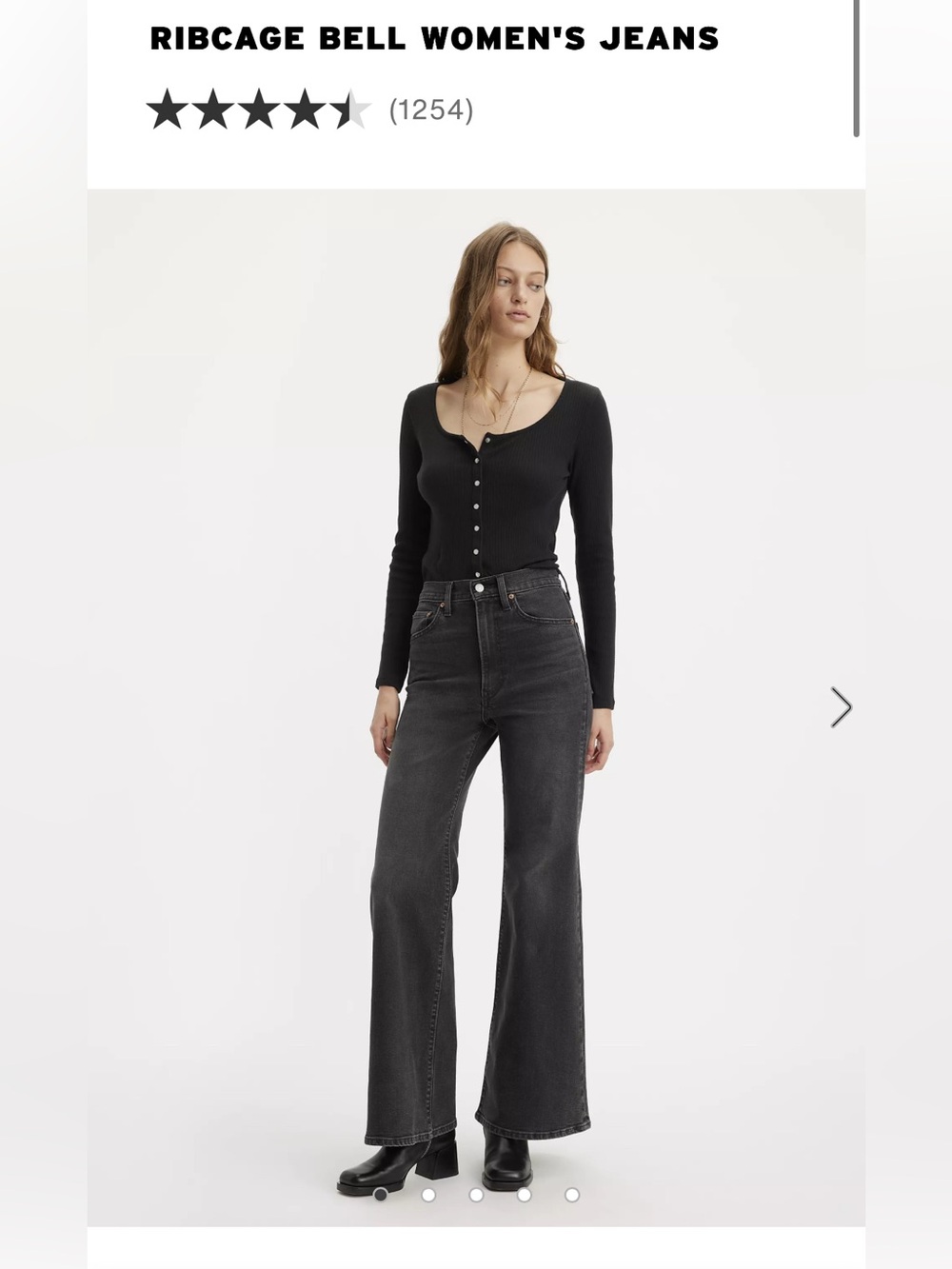 Levi’s Ribcage Flare Black Jeans